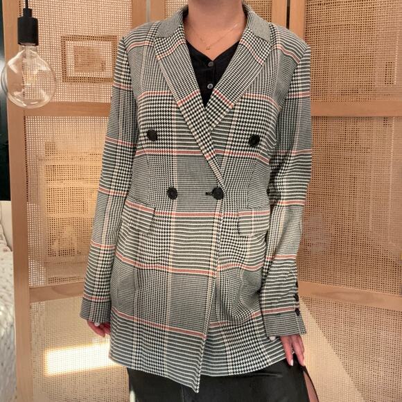 halogen tweed long blazer fitted size small atlantic pacific jacket - Picture 1 of 7